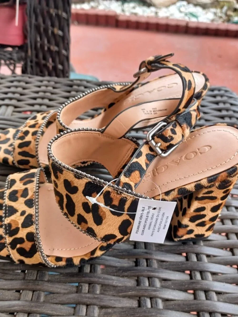 Coach Leopard Calf Hair Sandals | Genuine Calf Hair | Like New - 7 1/2